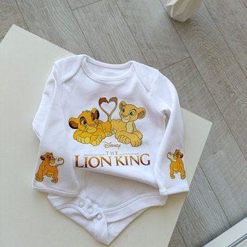 Боді з довгим рукавом white "Simba and Nala" QW-046 фото