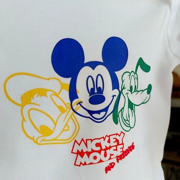 Боди с длинным рукавом белый "Mickey & friends" QW-079 фото