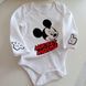 Боді з довгим рукавом Mickey білий QW-086 фото 1