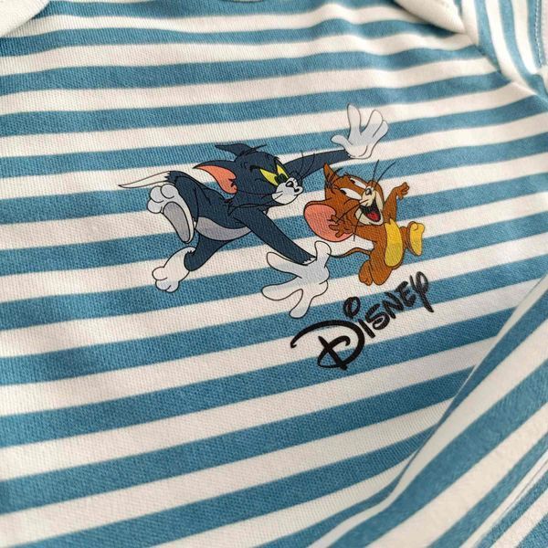 Боді з коротким рукавом Tom and Jerry смугастий блакитний QW-126 фото
