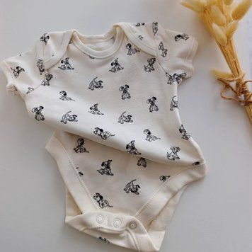Боди с коротким рукавом Далматинцы молочный QW-202 фото