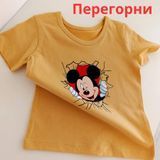 Футболка двостороння дитяча Міккі та друзі жовтий QW-227 фото
