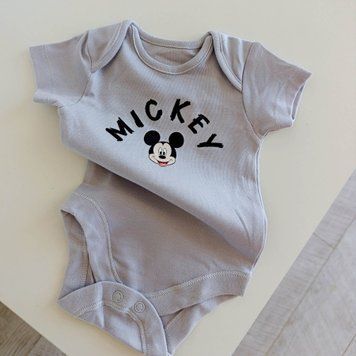 Боді з коротким рукавом Mickey mouse grey  QW-301 фото