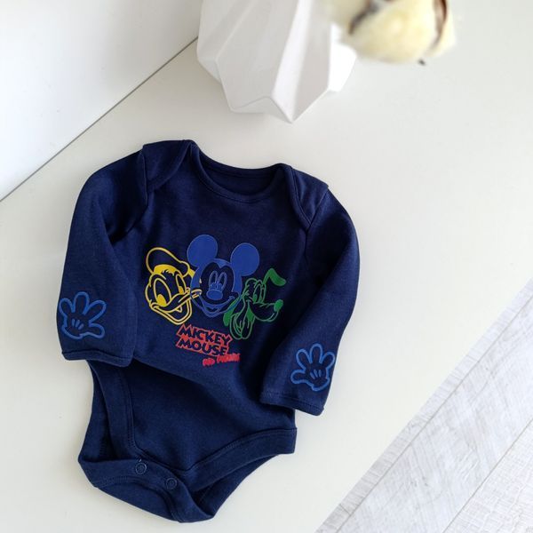 Боді з довгим рукавом navy "Mickey & friends" QW-063 фото