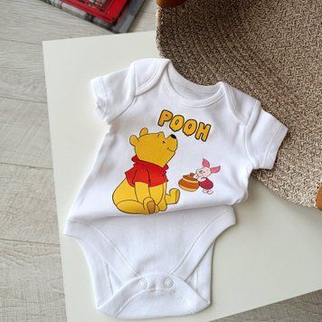Боді з коротким рукавом білий Pooh QW-109 фото