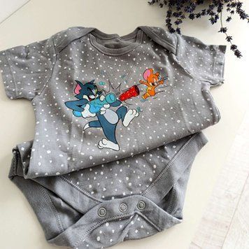 Боді з коротким рукавом Tom and Jerry сірий QW-093 фото
