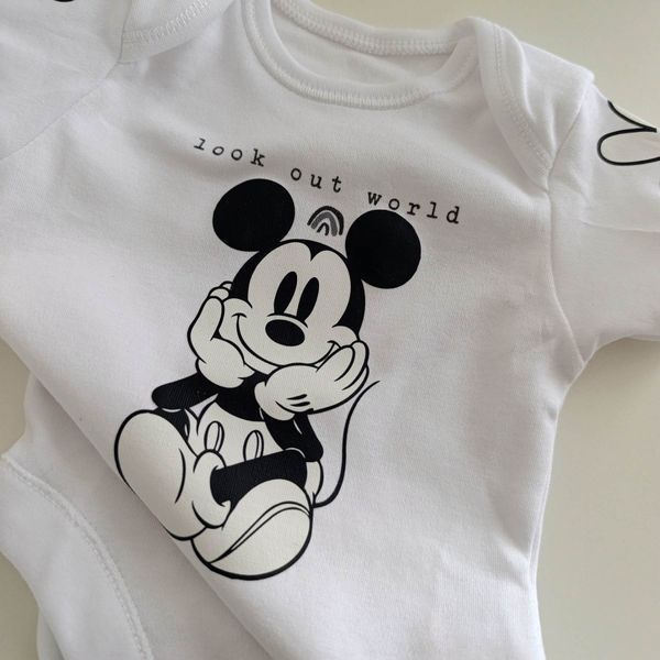Боді з коротким рукавом Mickey white  QW-177 фото