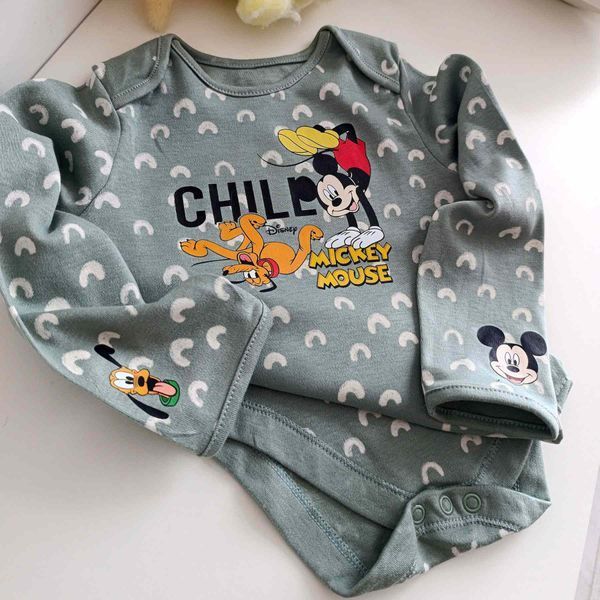 Боді з довгим рукавом олива "Mickey chill" QW-176 фото