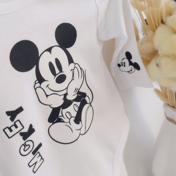 Боді з довгим рукавом ЧБ Mickey  QW-076 фото